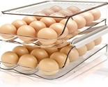 Utopia Kitchen Rolling Egg Container for Refrigerator with Lid - Pack of 2 - £20.73 GBP
