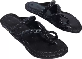 Mens Kolhapuri Soft Leather chappal Jesus Flat HT86 BOHO Sandals US size 7-12 - £28.94 GBP
