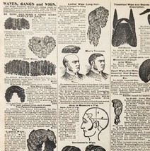 1900 Waves Bangs Wigs Advertisement Victorian Sears Roebuck 5.25 x 7&quot;  - £12.51 GBP