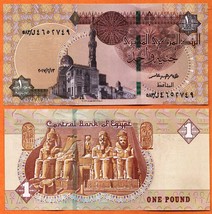  EGYPT 2017 UNC 1 Pound Banknote Paper Money Bill P- 70 - £0.80 GBP