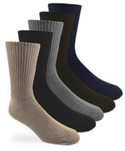 Jefferies Socks Mens Classic Casual Crew Rib Dress Socks 6 or 12 Pair Pack - £11.93 GBP