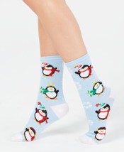 allbrand365 designer Womens Penguin Crew Socks, 9-11, Light Pastel Blue - $18.36