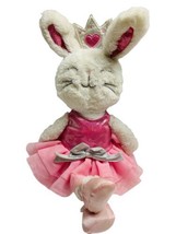 Animal Adventure White Bunny Rabbit Princess Ballerina 11&quot; Plush Doll Pink Tutu - $11.12