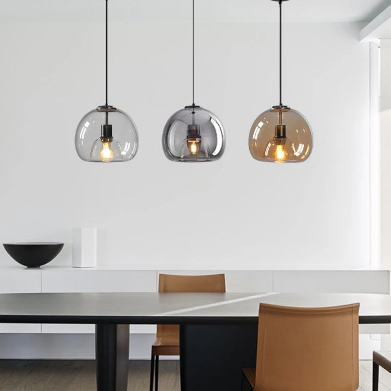 Nordic Modern Luxury Glass Pendant Lamp Bedroom Bedside Restaurant Kitchen - $68.16