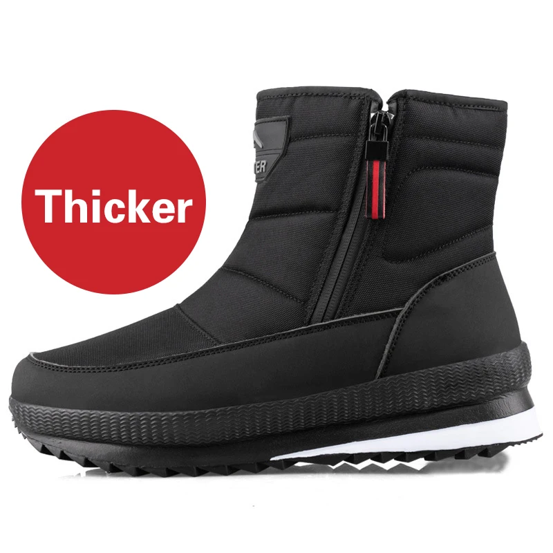 New Men Winter Snow Boots Male  Ankle Boots Men Shoes Warm Plush Men Outdoor Wor - £184.74 GBP