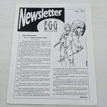 Egg The Erie Gamers Guild July 1993 Newsletter - £29.42 GBP