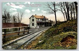 Pen Mar PA Post Office And Souvenirs With Station Platform  Postcard B49 - $12.95