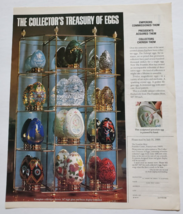 1989 Vintage Print Ad Franklin Mint The Collector&#39;s Treasury Of Eggs - £8.37 GBP