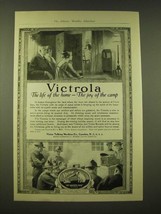 1918 Victor Victrola Ad - Victrola The life of the home - the joy of the camp - £14.53 GBP