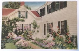 Postcard Vintage Emily Post residence Edgartown Massachusetts Posted 1941 - £3.24 GBP
