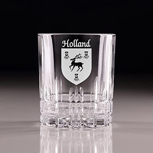 Holland Irish Coat of Arms Perfect Serve Cut Glass Tumbler - Set of 4