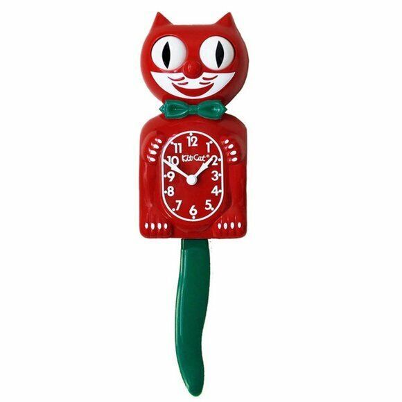 Christmas Gift Kit-Cat Klock kat clock (Scarlet Red &amp; Green ) FREE US SH... - $74.99
