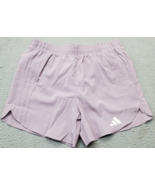 adidas Running Shorts Womens Medium Purple Slim Fit Elastic Waist Logo P... - $44.53 CAD
