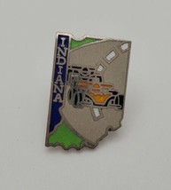Indiana State Shaped Souvenir Enamel Lapel Hat Pin Tie Tack Formula 1 - £11.50 GBP