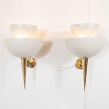 Metal Cup a Sconces Italian Stilnovo Style Mid Century Wall Lights Lamps... - £216.71 GBP