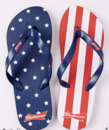 Budweiser Americana Flip Flops Size Unisex XL 13/14 NWT - $18.50