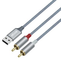 DCHAV 4ft USB to RCA Audio Cable Type A to 2 RCA Adapter Cord Male 2RCA ... - $26.72