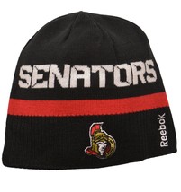 Ottawa Senators Reebok NHL Hockey Reversible Knit Beanie Winter Toque Hat - £16.62 GBP