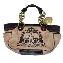 Vintage Y2K RARE Pink Juicy Couture Purse Satchel Shoulder Bag Handbag Velour - £160.39 GBP