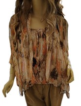 Vintage Women&#39;s 2 PC Set Sleeveless Top &amp; Open Cardigan  Small - $177.07 MXN