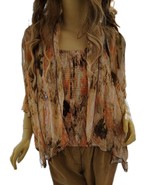 Vintage Women&#39;s 2 PC Set Sleeveless Top &amp; Open Cardigan  Small - $172.87 MXN