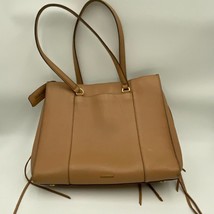 Rebecca Minkoff Womens Shoulder Tote Large Tan Brown Leather Expandable ... - $29.69