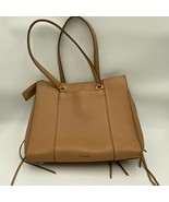 Rebecca Minkoff Womens Shoulder Tote Large Tan Brown Leather Expandable ... - £23.52 GBP