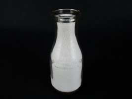 Vintage Glass Pint Milk Bottle, Deposit, Round, Embossed, Dairy Package ... - £11.71 GBP