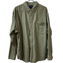 Tommy Bahama Indingo Palms Mens XL  Green Gingham Button Down Shirt - £14.59 GBP