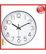 Clear-Dial 12-Inch Silent Quartz Clock - Ideal for Home and Office Decor - $29.09