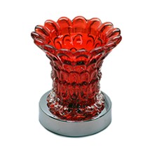 Crystal Clear RED Color Touch Activation Aroma Warmer Lamp with Dish, Fr... - £15.46 GBP