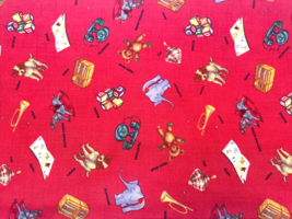 American Jane Sandy Klop Fabric Toys ABC 123 Children&#39;s Retro Style Red 2 3/4 yd - £67.70 GBP