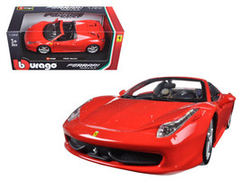 Ferrari 458 Spider Red 1/24 Diecast Model Car by Bburago - £31.77 GBP