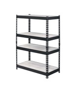 4-Tier Adjustable Natural Black Wood Bookcase - $4,788.93 MXN