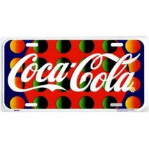 coca cola polka dots coke logo metal license plate usa made - £23.58 GBP