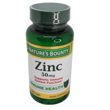 Natures Bounty Zinc Dietary Supplement 50mg 100 Caplets 2 Pack Exp 11/24 - $14.89