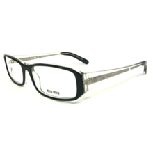 Miu Miu Eyeglasses Frames VMU20C 2AF-1O1 Black Clear Rectangular 52-15-135 - £112.21 GBP