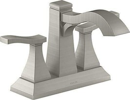 Kohler Truss Bath Bathroom Faucet Vibrant Brushed Nickel Centerset Free Shipping - £40.85 GBP