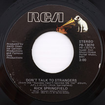 Rick Springfield – Don&#39;t Talk To Strangers / Tonight - 1982 45 rpm RCA PB-13070 - £2.98 GBP