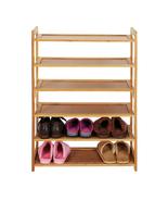 Bamboo Bliss 6-Tier Wooden Shoe Haven - $1,064.19 MXN