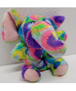 Adventure Planet Elephant Baby Rattle Plush Stuffed Toy Rainbow Neon Tie... - $273.75 MXN