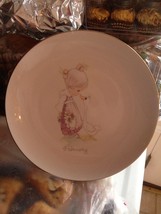 1983 Precious Moments February Porcelain Plate Make a Joyful Noise Gold ... - $18.99