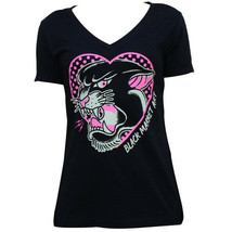 Black Market Art Pink Panther Tattoo V-neck Tee T-shirt Top Artist Adi S... - £19.77 GBP