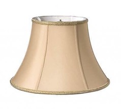 16&quot; Vintage Gold Slanted Oval Shantung Lampshade - $122.71