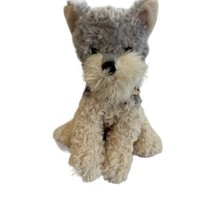 Hug Fun Schnauzer Puppy Dog Plush Stuffed Animal 11 Inch Camouflage Bandana Gray - £8.17 GBP