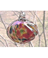 Hanging Glass Ball 4&quot; Multi Colored AB Iridescent Glass Top (1) HB99 - $249.47 MXN