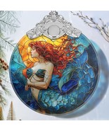 MERMAID Stained Glass Suncatcher Christmas Ornament | Gift - $271.03 MXN