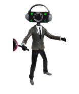 Skibidi Toilet Speaker Man 9" Mexican Hard Plastic Toy Figure Handmade - $44.54