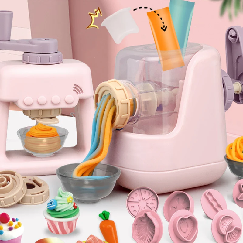 Diy Colourful Clay Pasta Machine Children Pretend Play Simulation Kitchen Ice - £16.55 GBP+