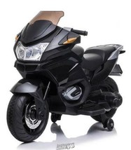 Blazin&#39; Wheels 12V Ride-On Motorcycle Black Front &amp; Rear Lights Music Two Riders - £279.40 GBP
